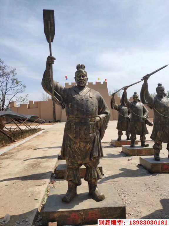 玻璃钢古代战将雕塑,仿铜古代人物雕塑5 玻璃钢古代战将雕塑,仿铜古代人物雕塑5